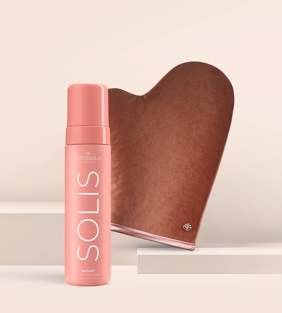 WEEKEND TAN DUO: Perfekt mit dem Handschuh aufgetragen, sorgt SOLIS Instant für die ersehnte bronzene Bräune am Abend oder am Wochenende. Kein DHA und keine Wartezeit. Du kannst es jederzeit abwaschen.