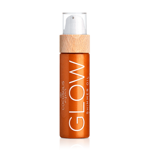 GLOW Shimmer Oil, Aceite natural seco hidratante e iluminador con partículas brillantes