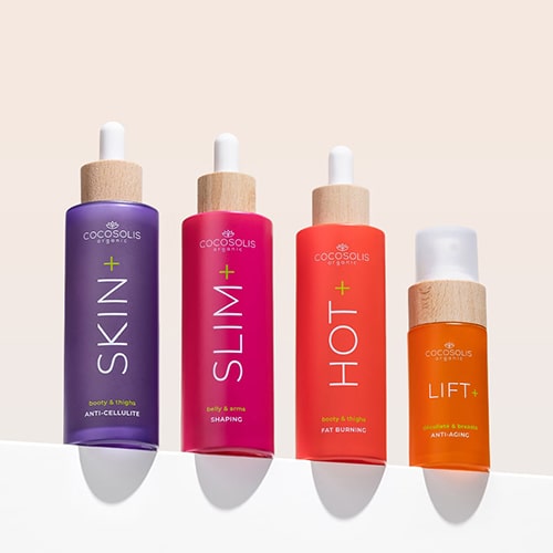 NEXT-GEN BODY SERUMS: Transformirajte svoje tijelo snagom prirodnih aktivnih sastojaka s klinički dokazanim učinkom. HOT+ topi masnoće i smanjuje obujam stražnjice i bedara, dok SKIN+ vidljivo smanjuje celulit, zaglađuje i oblikuje. SLIM+ smanjuje obujam, učvršćuje i oblikuje trbuh i ruke. LIFT+ podiže grudi, učvršćuje i zaglađuje vrat i dekolte.