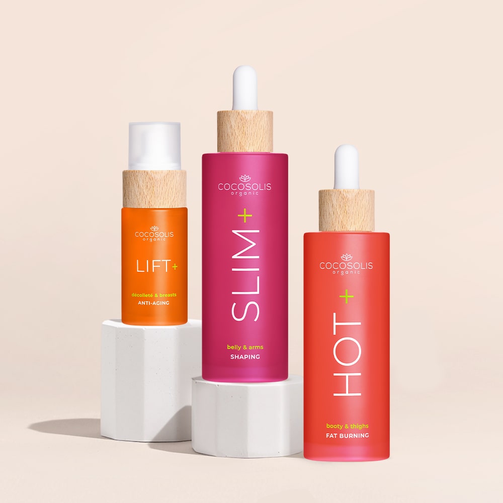 HOT TRANSFORMATION: LIFT+ solleva il seno, rassoda e leviga collo e décolleté. SLIM+ riduce la circonferenza, rassoda e modella pancia e braccia. HOT+ scioglie il grasso e riduce la circonferenza di glutei e cosce.