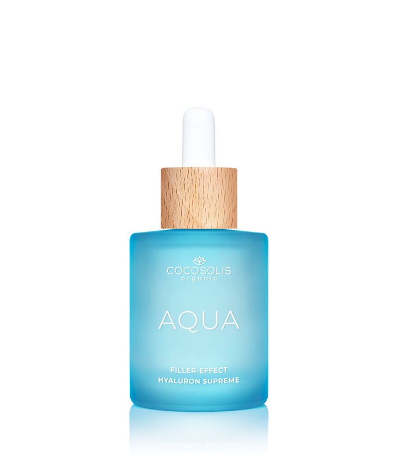 AQUA Filler-Effect Hyaluron Supreme: Ορός προσώπου με αποτέλεσμα Filler με 8 τύπους υαλουρονικού οξέος και Aquaxyl™. Ενυδατώνει εξαιρετικά, αναζωογονεί και εξισορροπεί το δέρμα.