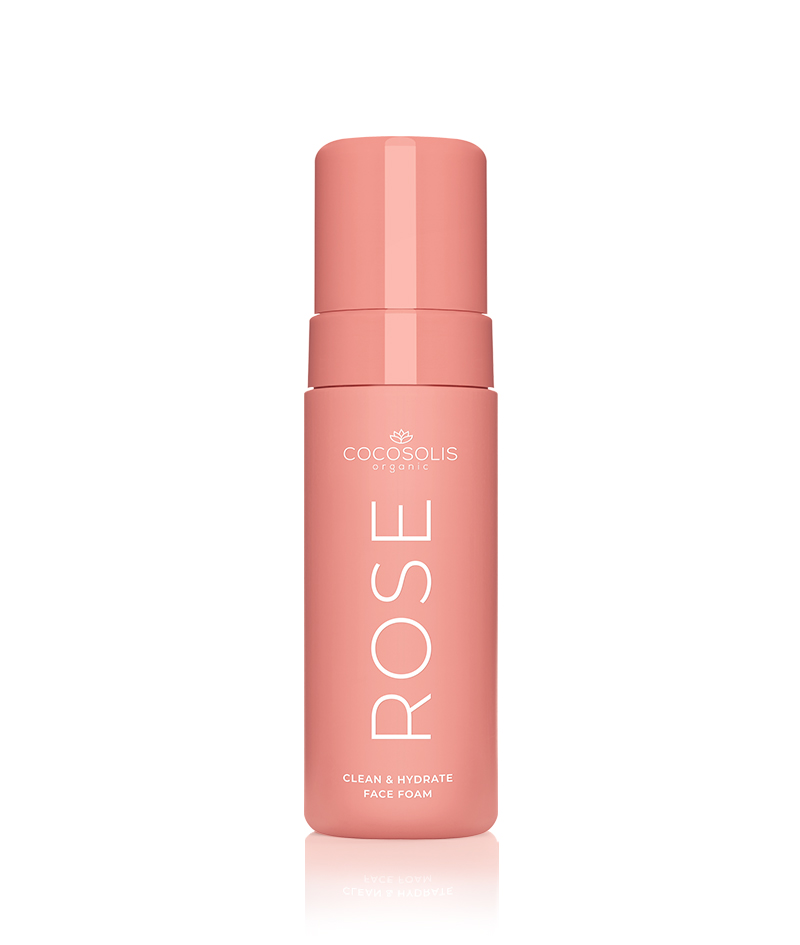 ROSE Clean & Hydrate Face Foam: Espuma de limpeza, hidratante e equilibrante facial. Com água de rosa damascena da Bulgária e ácido hialurónico.