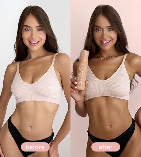SOLIS Self-tanning Foam: Schiuma autoabbronzante naturale. Per un'abbronzatura bronzea ricca e di lunga durata.