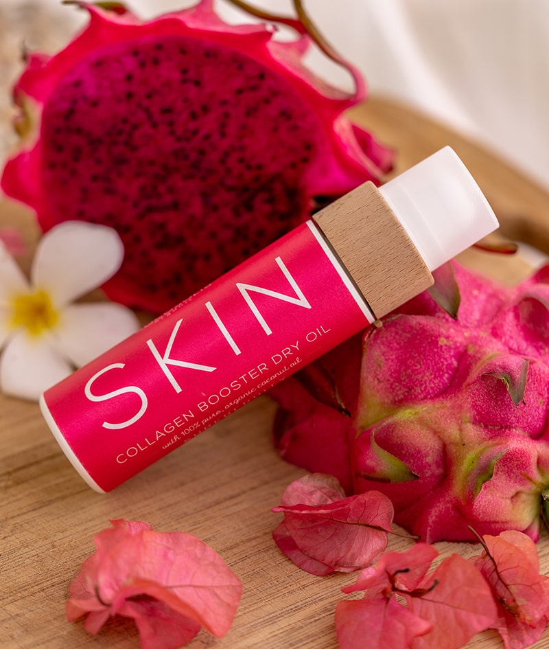 SKIN Collagen Booster Dry Oil: Сухо масло с натурално антиейдж действие. Обновява и витаминизира кожата.