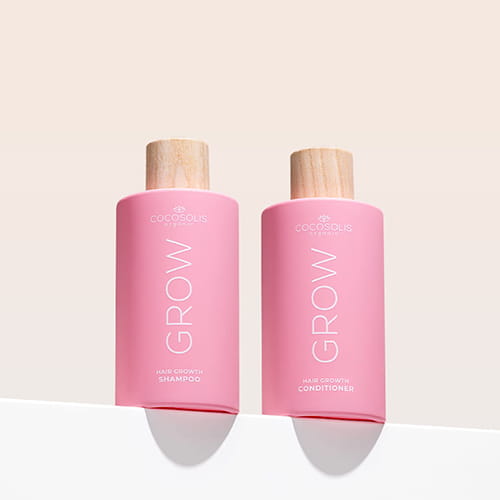 HAIR GOALS: Stwórz idealne warunki do wzrostu dzięki szamponowi i balsamowi GROW z KERASCALP™. Działają one od nasady włosów i klinicznie udowodniono, że sprawiają, że włosy stają się gęstsze, grubsze i bardziej lśniące.