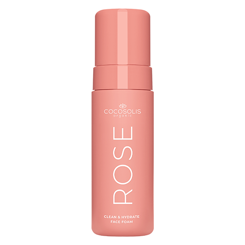 ROSE Clean & Hydrate Face Foam, Espuma de limpeza facial com rosa damascena e ácido hialurónico.