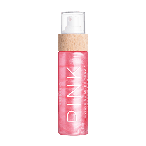PINK Peptide Shimmer Spray: Spray natural strălucitor cu peptide pentru față, corp și păr. Luminează, hidratează și întinerește.<br><strong>Strălucire: Pink</strong>