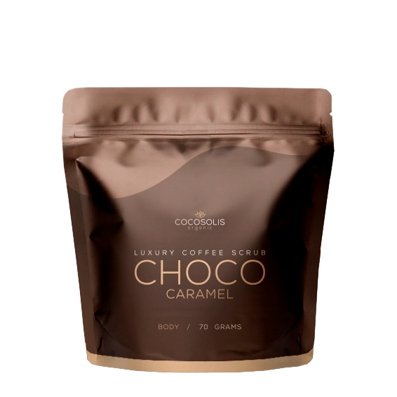 Ja sam CHOCOLATE CARAMEL piling za telo sa mirisom primamljive čokolade i karamele.
70 g.
