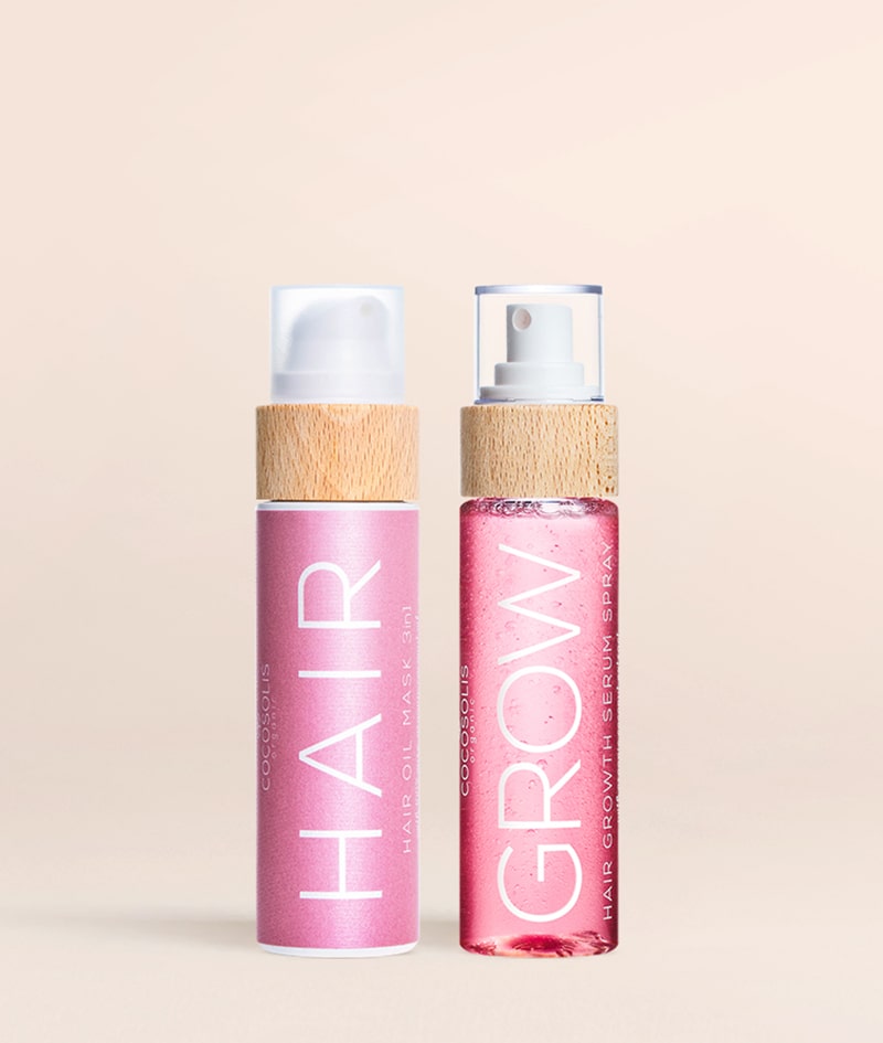 DREAM HAIR: Трансформирайте косата си натурално. GROW стимулира растежа и намалява косопада. HAIR дълбоко подхранва с микс от 7 био масла.