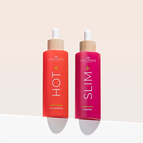 HOT CURVES: SLIM+ znižuje obvody, spevňuje a formuje brucho a ruky. HOT+ spaľuje tuky a znižuje obvody zadku a stehien.