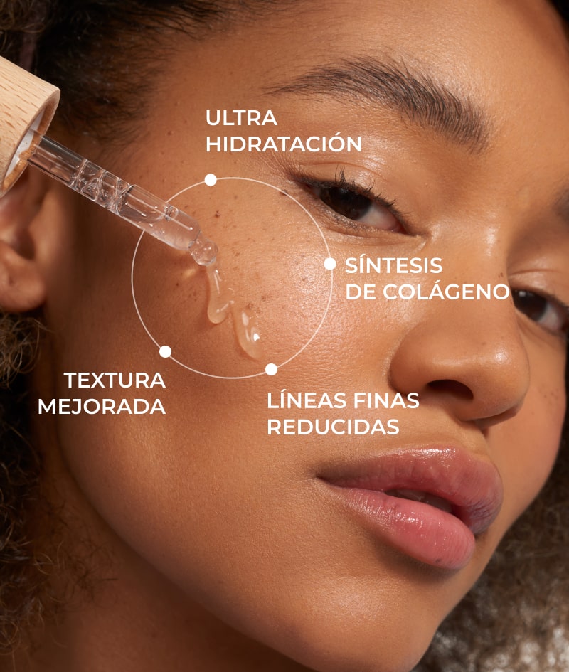 AQUA Filler-Effect Hyaluron Supreme: Sérum facial con efecto relleno con 8 tipos de ácido hialurónico y Aquaxyl™. Ultra hidrata, rejuvenece y equilibra la piel.