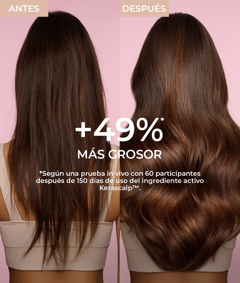 GROW Growth & Anti-aging Conditioner: Acondicionador para el crecimiento del cabello con KERASCALP™. Con efecto antienvejecimiento. Clínicamente probado para hacer el cabello más grueso, denso y brillante.