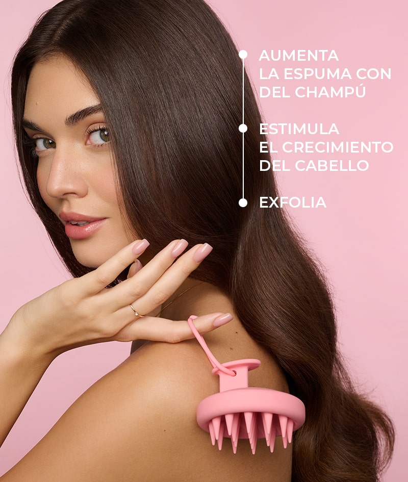 GROW Scalp Massager: Masajeador del cuero cabelludo. Estimula el crecimiento del cabello. Aumenta la espuma del champú para una limpieza profunda y suave. Exfolia.