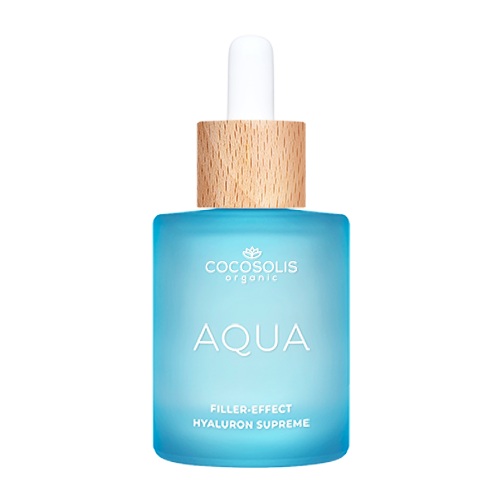 AQUA Filler-Effect Hyaluron Supreme: Filler-effect face serum with 8 types of hyaluronic acid and Aquaxyl™. Ultra hydrates, rejuvenates and balances skin.