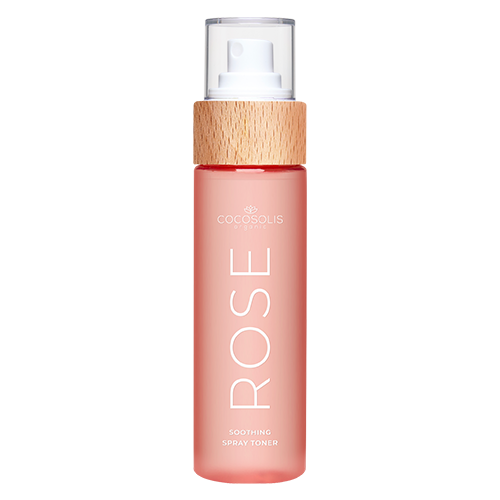 ROSE Soothing Spray Toner: Soothing face toner with Rosa Damascena, cactus, and coconut. Tones, rehydrates, softens, and refreshes the skin.