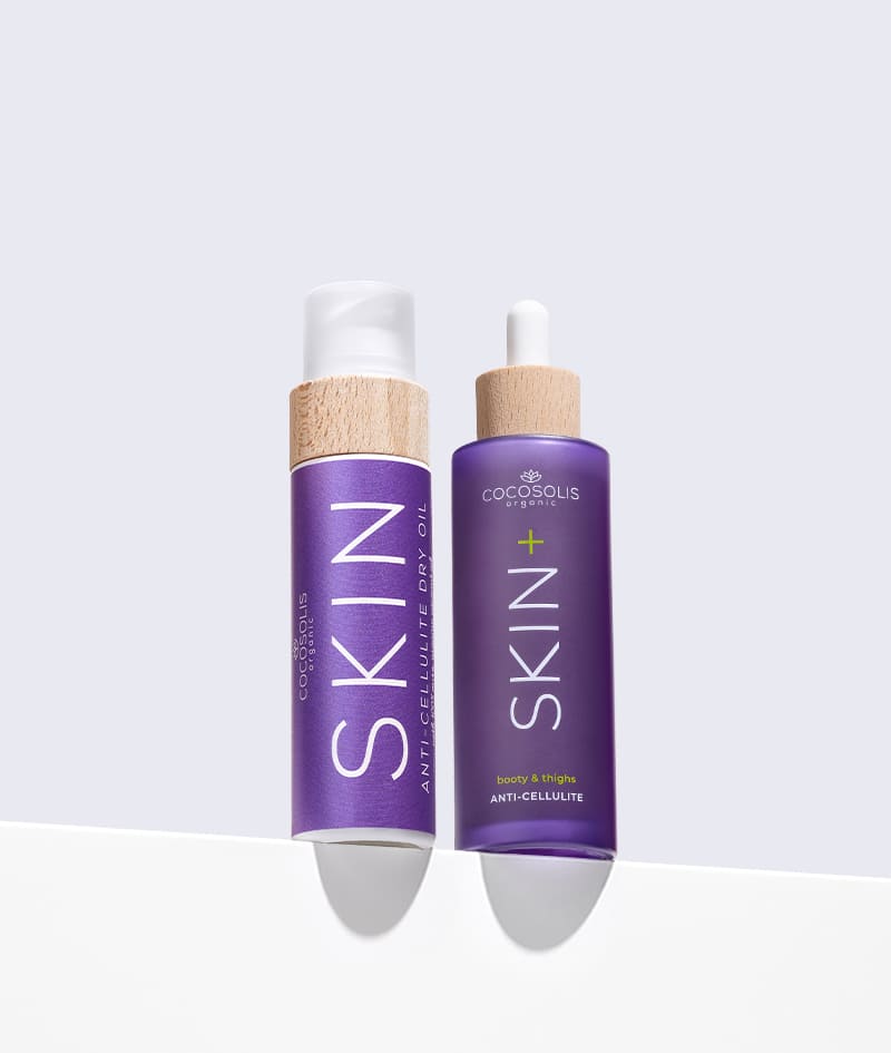 ANTI-CELLULITE POWER: Le sérum SKIN+ réduit visiblement la cellulite grâce à 4 principes actifs en concentration maximale. L'huile sèche SKIN Anti-cellulite renforce l'effet anti-cellulite grâce à un actif naturel et à des huiles bio.