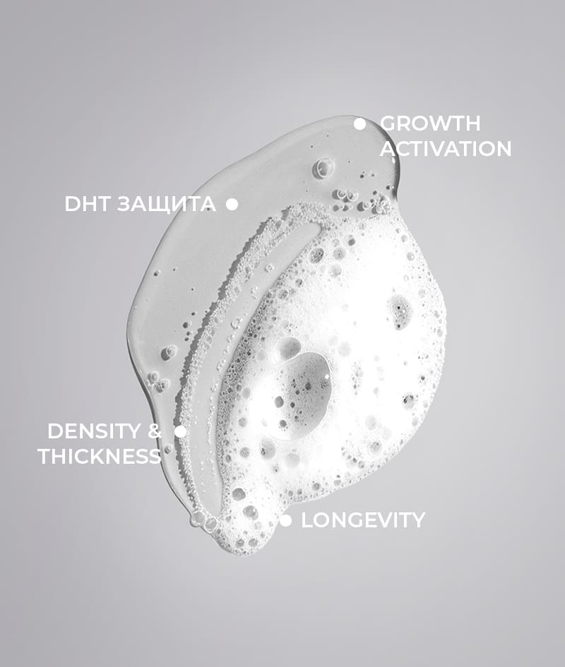 ANTI-HAIR LOSS DUO: The key steps of our anti-hair loss therapy for men – shampoo and intensive serum with clinically proven active ingredients. GROW Men shampoo neutralizes the DHT hormone, responsible for hair loss, optimizes the scalp environment, and activates growth. GROW Men serum ampoule reduces hair loss through powerful anchoring of the hair fiber and visibly accelerates growth.