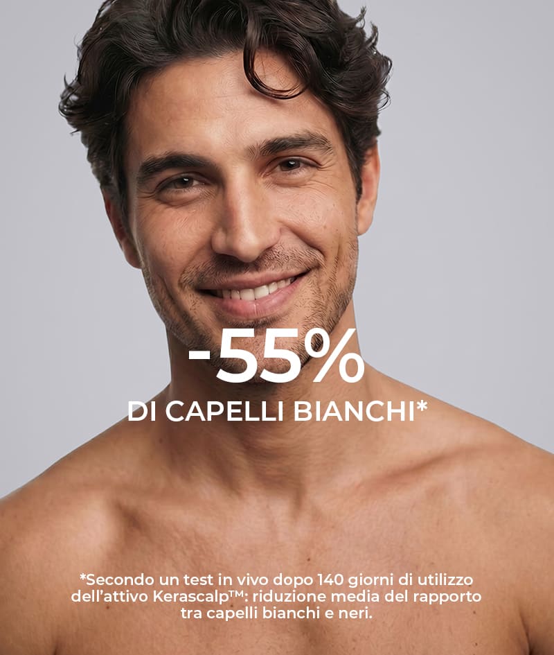 ANTI-HAIR LOSS DUO: I passaggi chiave della nostra terapia anticaduta per uomo: shampoo e siero intensivo con principi attivi clinicamente testati. Lo shampoo GROW Men neutralizza l'ormone DHT, responsabile della caduta dei capelli, ottimizza l'ambiente del cuoio capelluto e stimola la crescita. La fiala di siero GROW Men riduce la caduta dei capelli ancorando efficacemente la fibra capillare e ne accelera visibilmente la crescita.
