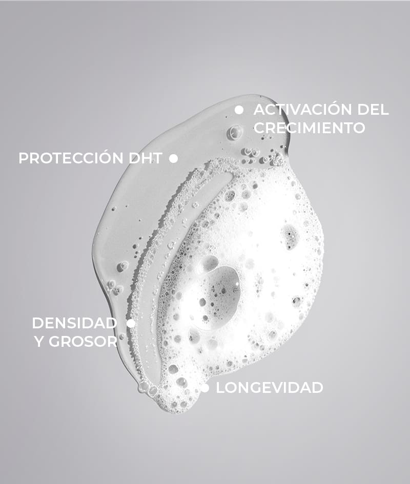 ANTI-HAIR LOSS THERAPY: Cuatro productos, un objetivo: acabar con la caída del cabello. El champú GROW Men neutraliza la hormona DHT, responsable de la caída del cabello, optimiza el entorno del cuero cabelludo y activa el crecimiento. El acondicionador GROW Men crea una capa protectora sobre el cabello y le aporta fuerza, densidad y volumen inmediatos. La ampolla de sérum GROW Men reduce la caída del cabello al fijarlo firmemente y acelera visiblemente el crecimiento. El masajeador capilar GROW Men se utiliza junto con el champú y la ampolla de sérum para una máxima absorción de los ingredientes activos.