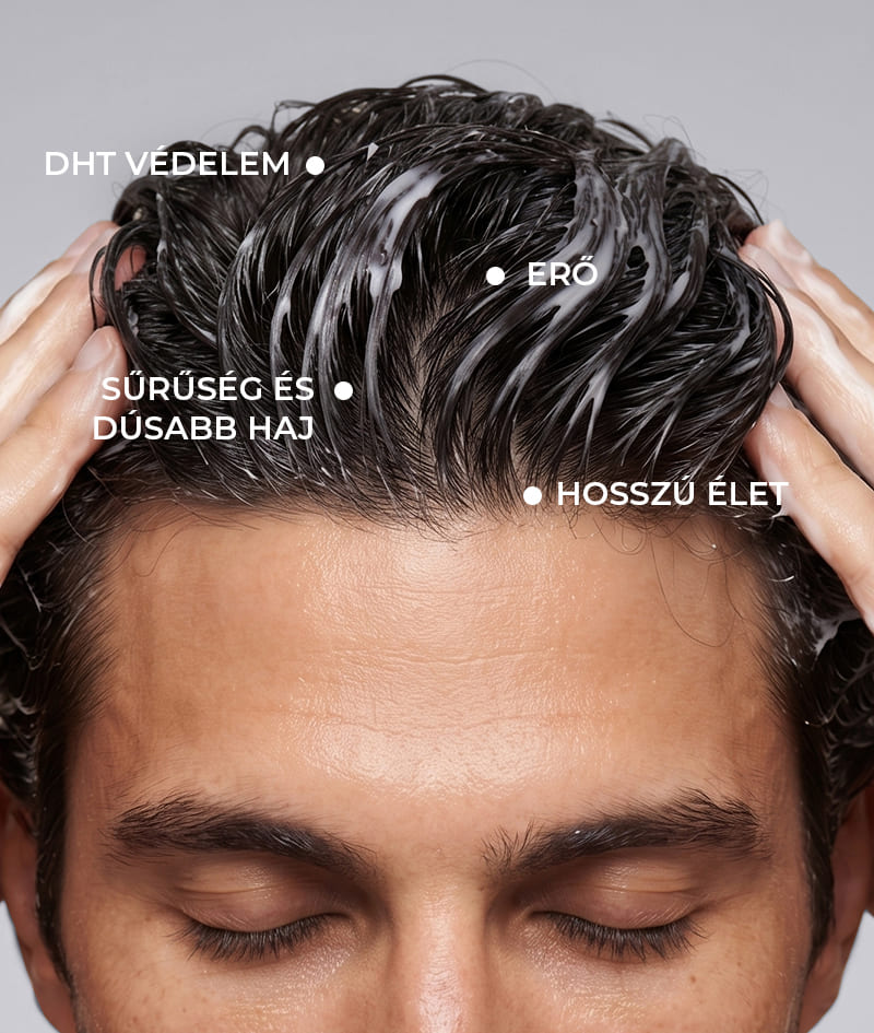 ANTI-HAIR LOSS THERAPY: Négy termék, egy cél – a hajhullás vége. A GROW Men sampon semlegesíti a hajhullásért felelős DHT hormont, optimalizálja a fejbőr környezetét, aktiválja a növekedést. A GROW Men balzsam védőréteget képez a hajon, és azonnal erőt, dússágot és volument ad. A GROW Men szérum ampulla csökkenti a hajhullást azáltal, hogy erőteljesen rögzíti a hajat és láthatóan felgyorsítja a növekedést. A GROW Men fejbőrmasszírozó a samponnal és a szérum ampullával együtt használható a hatóanyagok maximális felszívódása érdekében.
