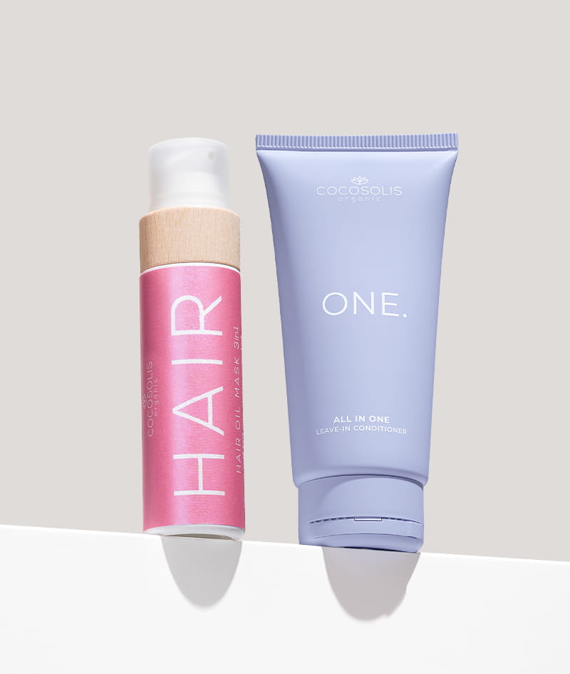 DRY HAIR THERAPY: Die Ölmaske HAIR nährt tiefenwirksam mit einem Mix aus sieben Bio-Ölen. Der Leave-in-Conditioner ONE bringt 12 Vorteile für das Haar und ersetzt deine aufwendige Pflegeroutine. Das Duo wirkt bei: trockenem, strapaziertem oder behandeltem Haar, schwieriges Kämmen, Frizz, feinem Haar ohne Volumen, Spliss und Verlust des Glanzes.