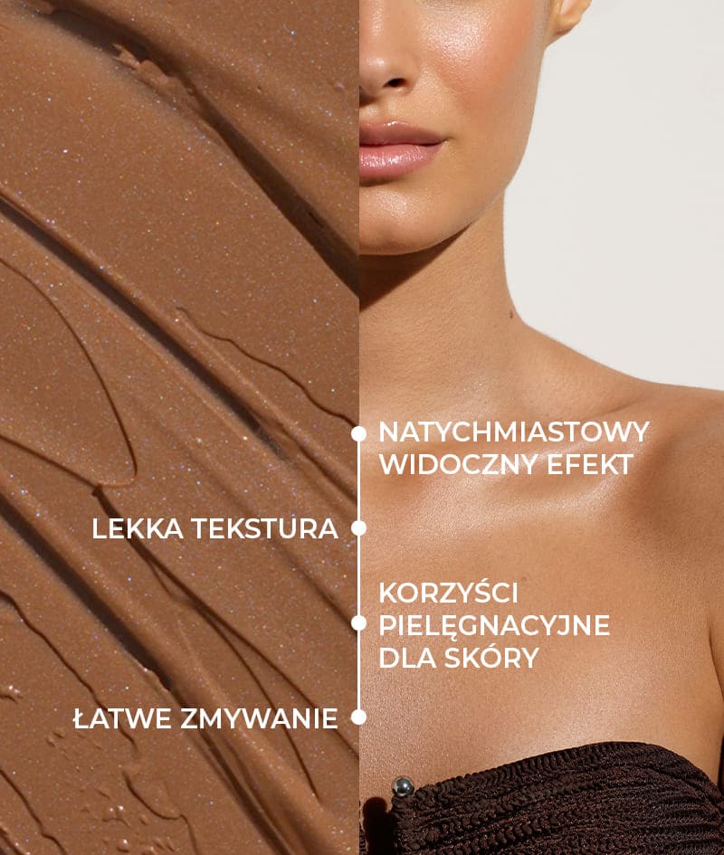 FILTER DUO: MEDIUM: Idealne połączenie dla perfekcyjnej skóry, kiedy tylko zechcesz. Krem do ciała FILTER w średnim odcieniu natychmiast wyrównuje koloryt skóry, wygładza drobne niedoskonałości oraz nadaje subtelny blask i brązową opaleniznę. Aksamitną rękawicą SELF-TANNING MITT nałożysz go równomiernie na większe partie.