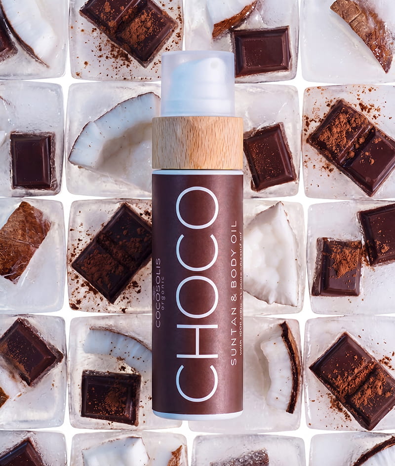 FOREVER TAN: CHOCO acelera o bronzeado natural e nutre. O CAPRI acalma a pele após o sol e prolonga o bronzeado até 3 meses.