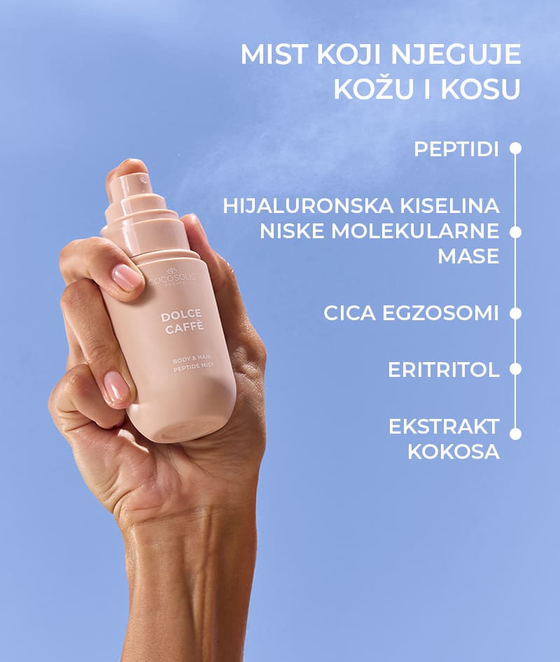 FULL GLOW & DOLCE CAFFÈ + GIFT: Uživaj u tenu prirodnog izgleda i slatkom, kremastom mirisu od glave do pete. SOLIS serum za lice daje prirodno izgledajući ten i ima anti-age učinak. SOLIS mlijeko za tijelo pruža svakodnevnu hidrataciju i ten koji se prilagođava tonu kože te se nadograđuje sa svakim nanošenjem. Self-tanning mitt je baršunasta rukavica za nanošenje koja osigurava besprijekorno ravnomjeran ten, bez mrlja i tragova. DOLCE CAFFÈ je mist za tijelo i kosu s kremastim mirisom espressa, vanilije i karamele. Cloud Pouch je naš poklon: pahuljasti dragulj u vašoj kolekciji kozmetičkih torbica.
