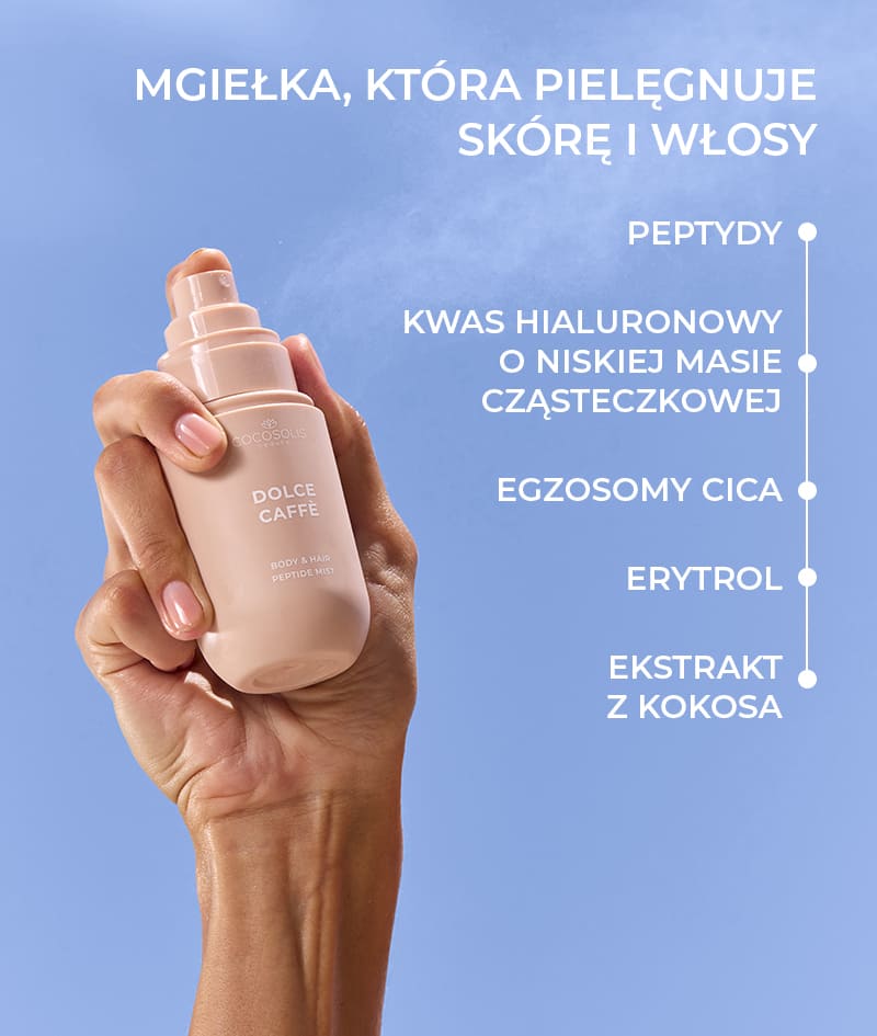 FULL GLOW & DOLCE CAFFÈ + GIFT: Ciesz się naturalnie wyglądającą opalenizną i słodkim, kremowym zapachem od stóp do głów. SOLIS serum do twarzy nadaje naturalnie wyglądający odcień opalenizny i ma efekt przeciwstarzeniowy. SOLIS mleczko do ciała zapewnia codzienne nawilżenie i opaleniznę dopasowującą się do koloru skóry, która staje się bardziej intensywna przy każdym użyciu. Self-tanning mitt to aksamitna rękawica do nakładania, dzięki której opalenizna jest bezbłędnie równomierna, bez plam i smug. DOLCE CAFFÈ to mgiełka do ciała i włosów o kremowym zapachu espresso, wanilii i karmelu. Cloud Pouch to nasz prezent dla Ciebie: puszysty skarb w Twojej kolekcji kosmetyczek.