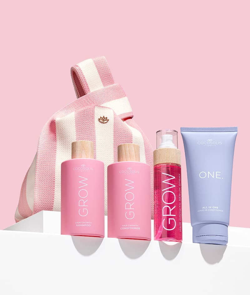 FULL HAIR ROUTINE + GIFT: Lo shampoo e il balsamo GROW creano le condizioni ideali per la crescita dei capelli e hanno un effetto anti-age. Il siero GROW riduce la caduta e stimola la nascita di nuovi capelli. Il balsamo leave-in multifunzione ONE offre 12 benefici: protegge dal calore e dai raggi UV, rende i capelli facili da modellare e super luminosi. La Gelato Bag è il nostro regalo per te: prendila prima che si sciolga!