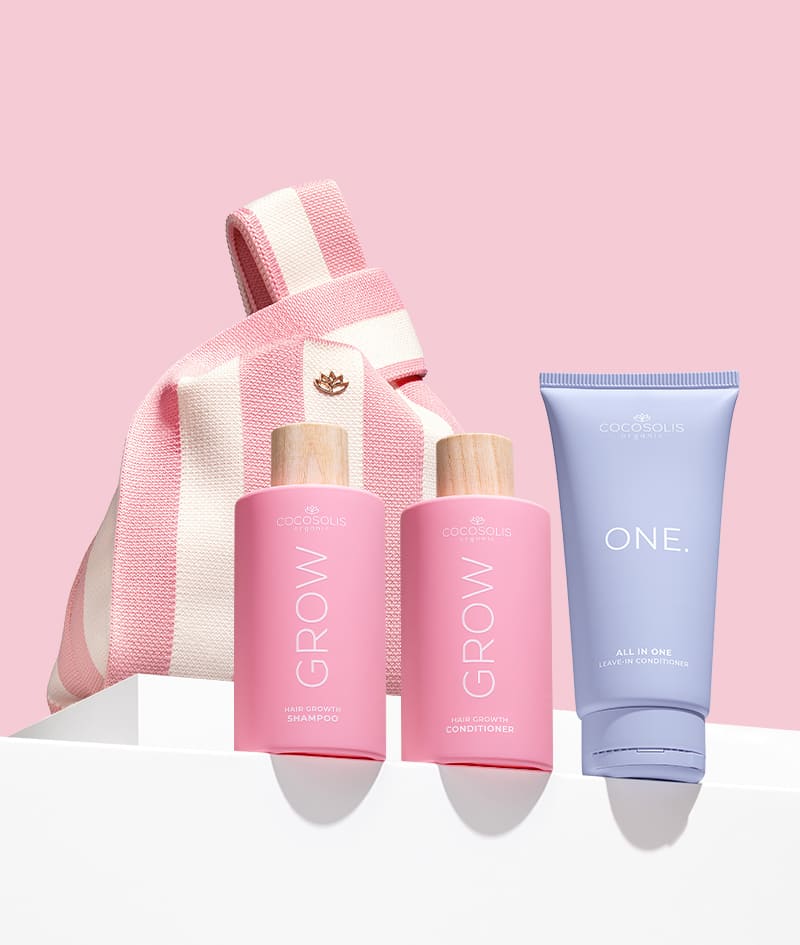 GOOD HAIR DAYS + GIFT: Lo shampoo e il balsamo GROW creano le condizioni perfette per la crescita, lasciando i capelli puliti, morbidi e luminosi. Il balsamo senza risciacquo ONE offre 12 benefici, rende lo styling facilissimo e protegge dal calore e dai raggi UV. La Gelato Bag è il nostro regalo per te: prendila prima che si sciolga!