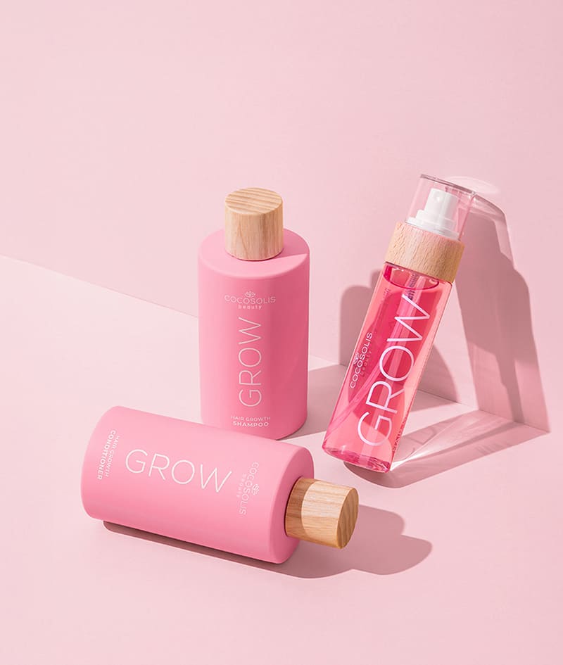 GROW BOOST & BEACH SIESTA + GIFT: Atinge-ți obiectivele pentru păr și învăluie-l într-o aromă tropicală zemoasă. Șamponul și balsamul GROW cu KERASCALP™ și serul spray GROW cu Hair Stimulation Complex™ obțin un păr mai puternic și mai des, care crește. BEACH SIESTA este un mist pentru corp și păr cu aromă tropicală de apă de cocos, piersică și tiare. Cloud Pouch este un cadou de la noi: o bijuterie pufoasă în colecția ta de truse de portfarduri.
