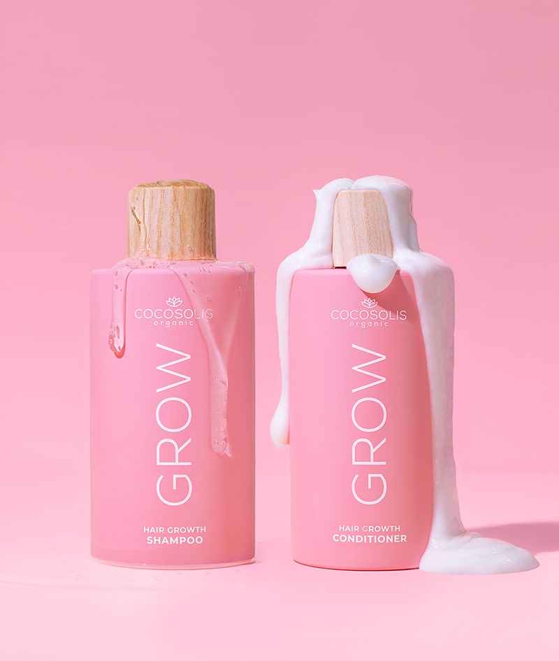 GROW BOOST + GIFT BAG: Lasă știința și natura să lucreze pentru părul tău. Șamponul și balsamul GROW cu KERASCALP™ și spray-ul cu ser GROW cu complex de stimulare a părului™ sunt dovedite clinic că asigură un păr mai puternic, mai gros și care crește rapid. COCOSOLIS Mini Bag limited edition este un cadou de la noi: geantă mini pentru momentele importante de vară.