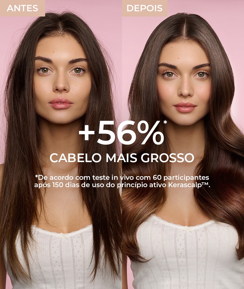 HAIR GOALS: Crie as condições perfeitas para o crescimento do cabelo com o Champô e Condicionador GROW com KERASCALP™. Atuam desde a raiz e estão clinicamente comprovados que tornam o cabelo mais denso, espesso e brilhante.