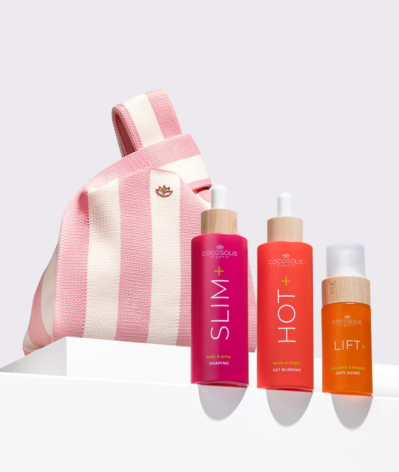 HOT TRANSFORMATION + GIFT: LIFT+ повдига бюста, стяга и изглажда шията и деколтето. SLIM+ намалява обиколките, стяга и оформя корема и ръцете. HOT+ топи мазнините и намалява обиколките на дупето и бедрата. Gelato Bag е подарък от нас: вземи я, преди да се стопи.