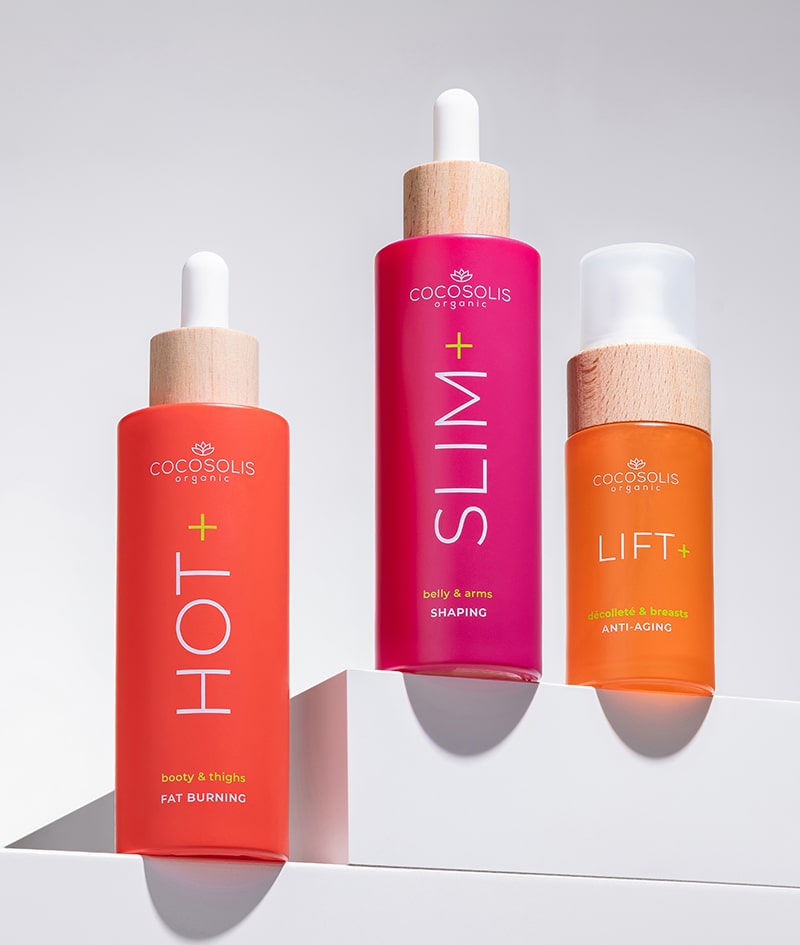 HOT TRANSFORMATION: LIFT+ ridică bustul, strânge și netezește gâtul și decolteul. SLIM+ reduce circumferința, strânge și modelează abdomenul și brațele. HOT+ topește grăsimea și reduce circumferința feselor și coapselor.