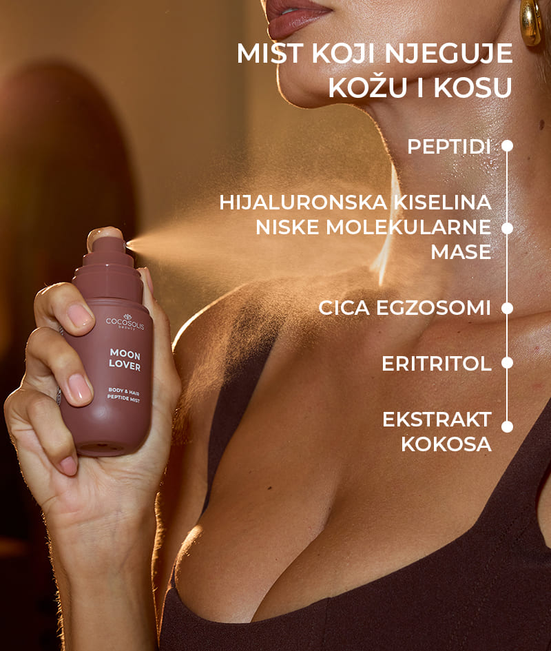 JUICY & INTOXICATING: Uživaj u poslijepodnevu uz BEACH SIESTA i zaroni u noć uz MOON LOVER. Hidratiziraju kožu i kosu peptidima, hijaluronskom kiselinom i CICA egzosomima te ih obavijaju kompleksnim mirisima. BEACH SIESTA sa sočnim mirisom kokosove vode, breskve i tiare. MOON LOVER s opojnim mirisom pečenog lješnjaka, ruma i čokolade.