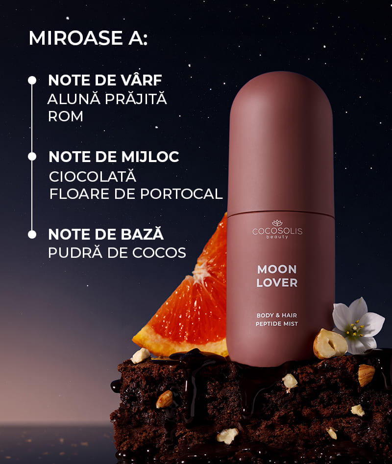 JUICY & INTOXICATING: Bucură-te de după-amiază cu BEACH SIESTA și cufundă-te în noapte cu MOON LOVER. Hidratează pielea și părul cu peptide, acid hialuronic și exozomi CICA și le învăluie în arome complexe. BEACH SIESTA cu aroma zemoasă de apă de cocos, piersică și tiare. MOON LOVER cu aroma îmbătătoare de alună prăjită, rom și ciocolată.
