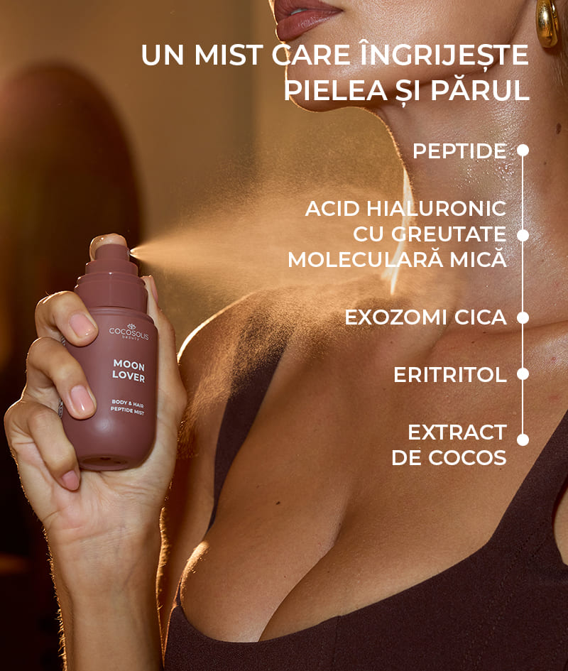 JUICY & INTOXICATING: Bucură-te de după-amiază cu BEACH SIESTA și cufundă-te în noapte cu MOON LOVER. Hidratează pielea și părul cu peptide, acid hialuronic și exozomi CICA și le învăluie în arome complexe. BEACH SIESTA cu aroma zemoasă de apă de cocos, piersică și tiare. MOON LOVER cu aroma îmbătătoare de alună prăjită, rom și ciocolată.