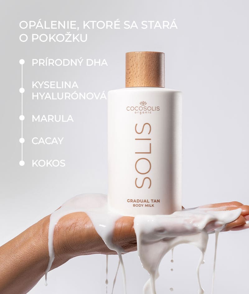 NEW MUST-HAVES + GIFT: Samoopaľovacie mlieko SOLIS poskytuje každodennú hydratáciu a prirodzené opálenie, ktoré sa s každou aplikáciou prispôsobuje tvojej pokožke. Bezoplachový kondicionér ONE ti prinesie 12 benefitov pre hodvábne lesklé vlasy a nahradí zložitú rutinu. CAPRI upokojuje pokožku po opaľovaní a predlžuje opálenie až na 3 mesiace po poslednom dni na pláži. Gelato Bag je darček od nás: vezmi si ju, kým sa neroztopí!