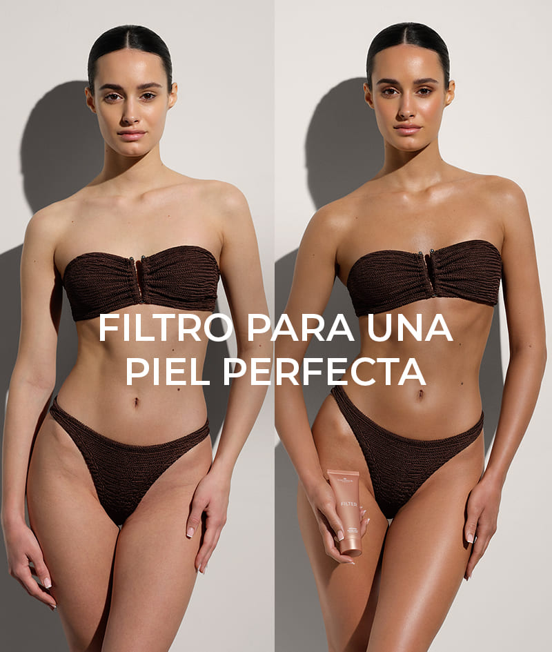 VACATION TRIO + GIFT: El trío que querrás en tu maleta este verano. El aceite bronceador CHOCO acelera el desarrollo de un bronceado natural y deja un irresistible aroma a chocolate. CAPRI calma la piel después de la exposición al sol y prolonga tu bronceado hasta 3 meses después de tu último día de playa. La crema corporal FILTER en un tono medio unifica al instante el tono de la piel, suaviza pequeñas imperfecciones y aporta un brillo sutil y un bronceado bronceado dorado. Gelato Bag es nuestro regalo para ti: hazte con ella antes de que se derrita.