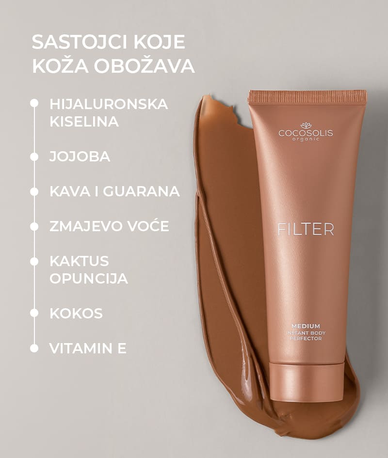 VACATION TRIO + GIFT: Trio koji želiš u svom koferu ovog ljeta. Ulje za tamnjenje CHOCO ubrzava postizanje prirodne preplanulosti i daje neodoljiv miris čokolade. CAPRI umiruje kožu nakon sunčanja i produljuje preplanulost do 3 mjeseca nakon posljednjeg dana na plaži. Krema za tijelo FILTER u srednjoj nijansi trenutačno ujednačava boju kože, zaglađuje blage nesavršenosti, daje suptilan sjaj i brončani ten. Gelato Bag je poklon od nas: uzmi je prije nego što se otopi.