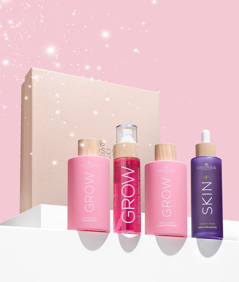 XMAS FAVOURITES: Beschenke Dich dieses Weihnachten mit traumhaft schönem Haar und glatten Oberschenkeln. GROW Shampoo und GROW Conditioner mit dem klinisch erprobten Wirkstoff KERASCALP™ und GROW Serum Spray mit dem klinisch erprobten Wirkstoff Hair Stimulation Complex™ sorgen für kräftigeres, dichteres Haar, das wächst. SKIN+ Serum reduziert Cellulite sichtbar mit 4 hochkonzentrierten Aktiv-Wirkstoffen.