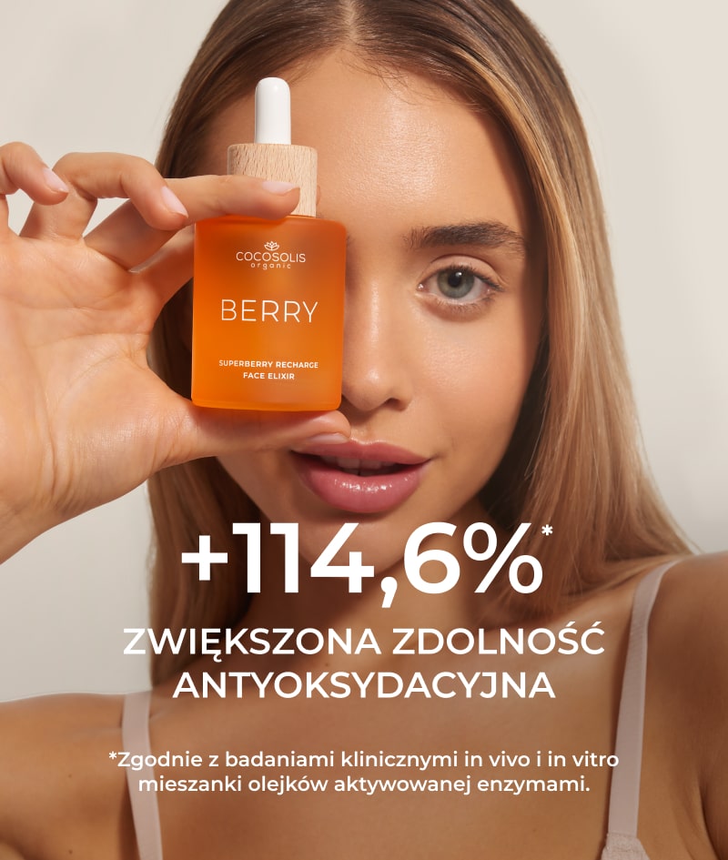 BERRY Superberry Recharge Face Elixir: Super odżywczy i rewitalizujący eliksir do twarzy. Z potężną mieszanką organicznych i aktywowanych enzymami olejków.