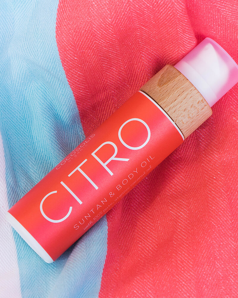 CITRO Suntan & Body Oil: Huile bio pour un bronzage rapide et intense et une peau hydratée et radieuse.