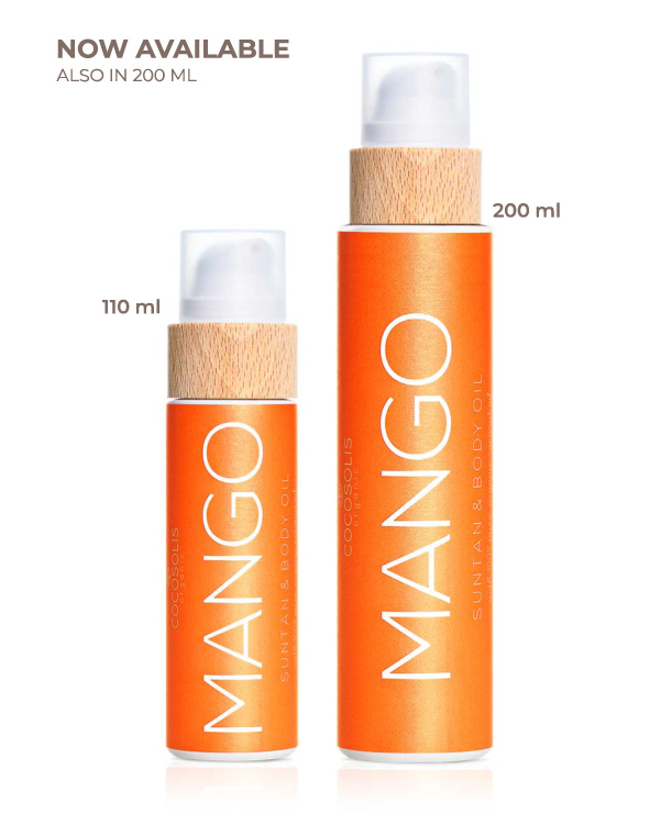 MANGO Suntan & Body Oil: Huile bio pour un bronzage rapide et intense et une peau hydratée et radieuse