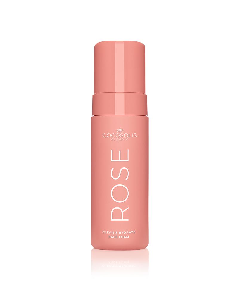 ROSE Clean & Hydrate Face Foam: Mousse pour le visage nettoyante, hydratante et équilibrante. À l'eau de Rose de Damas de Bulgarie et à l'acide hyaluronique.