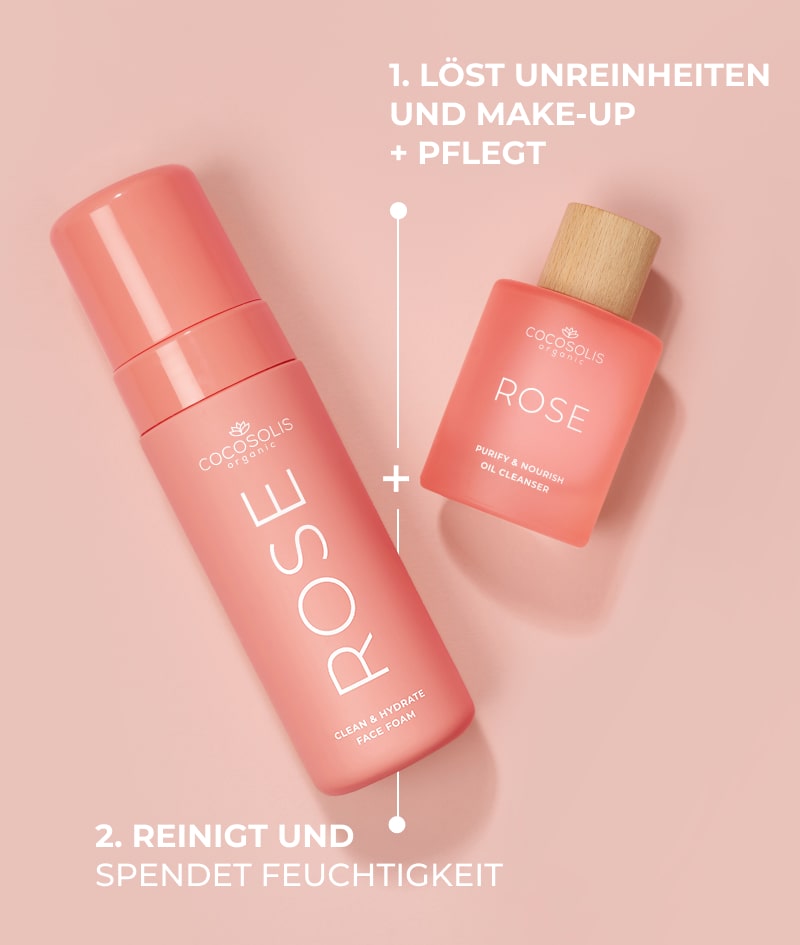 ROSE Purify & Nourish Oil Cleanser: Gesicht-Reinigungsöl mit nährender und regenerierender Wirkung. Mit dem Rosenextrakt der Damaszener Rose.