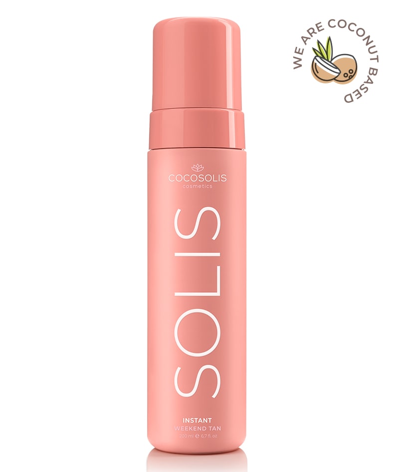 SOLIS Instant Weekend Tan: Prírodná samoopaľovacia pena s okamžitým účinkom. Dosiahnite dokonalé opálenie v priebehu niekoľkých sekúnd a môžete ho kedykoľvek zmyť.