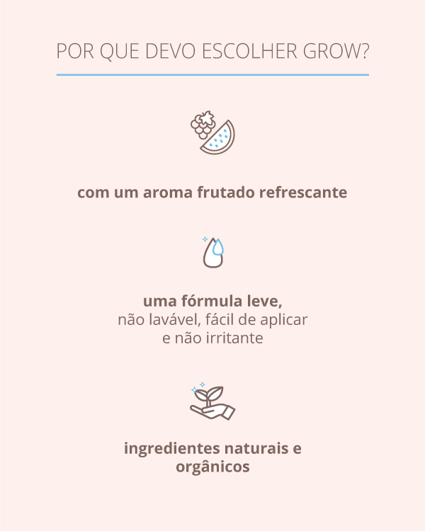 GROW Hair Growth Serum Spray: Sérum para crescimento do cabelo. Reduz a queda. Para cabelos grossos e fortes.